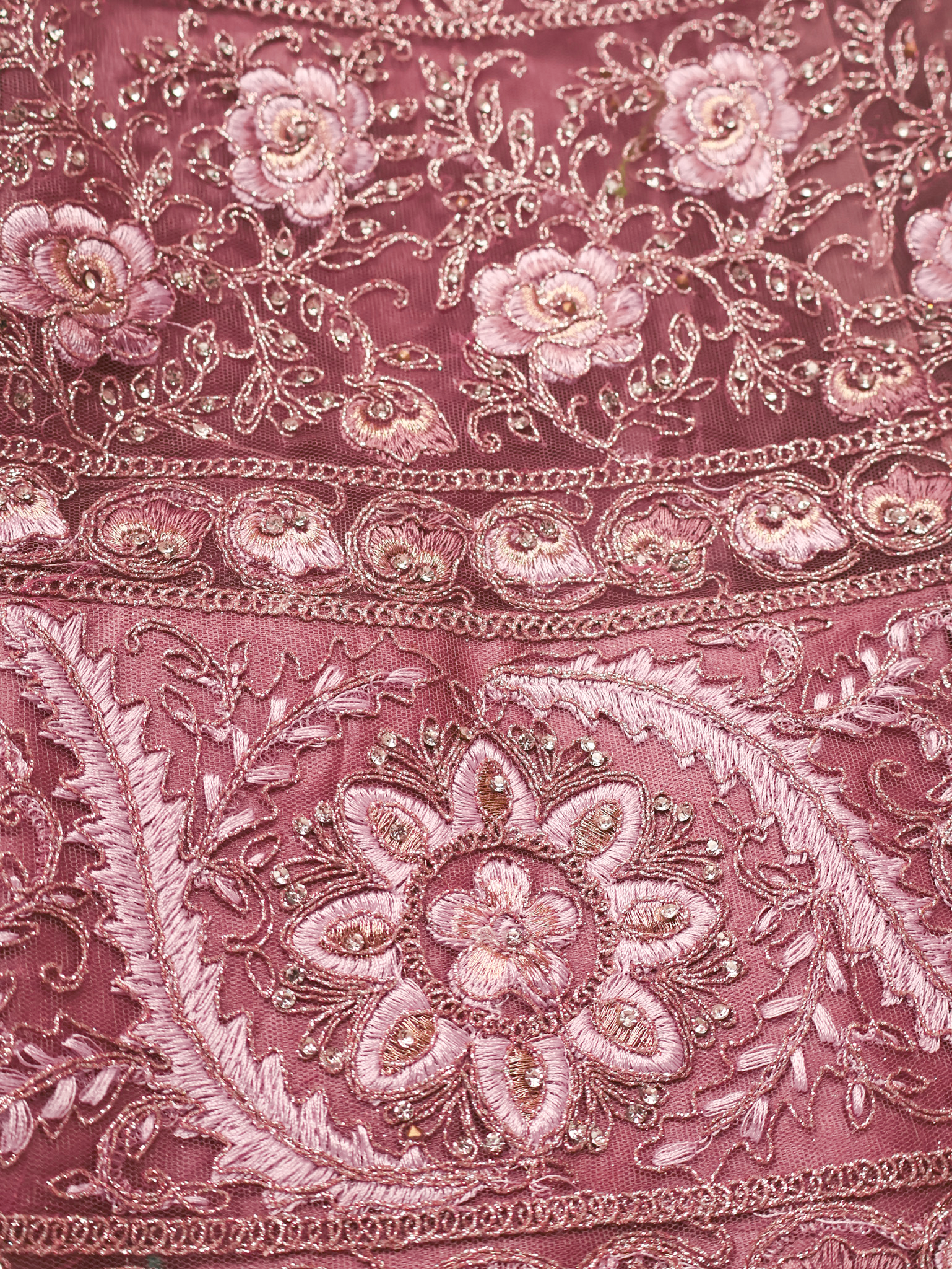 Semi-Stitched Lehenga with American Diamond & Zari Thread Work by Shreekama Onion Semi-Stitched Lehenga for Party Festival Wedding Occasion in Noida