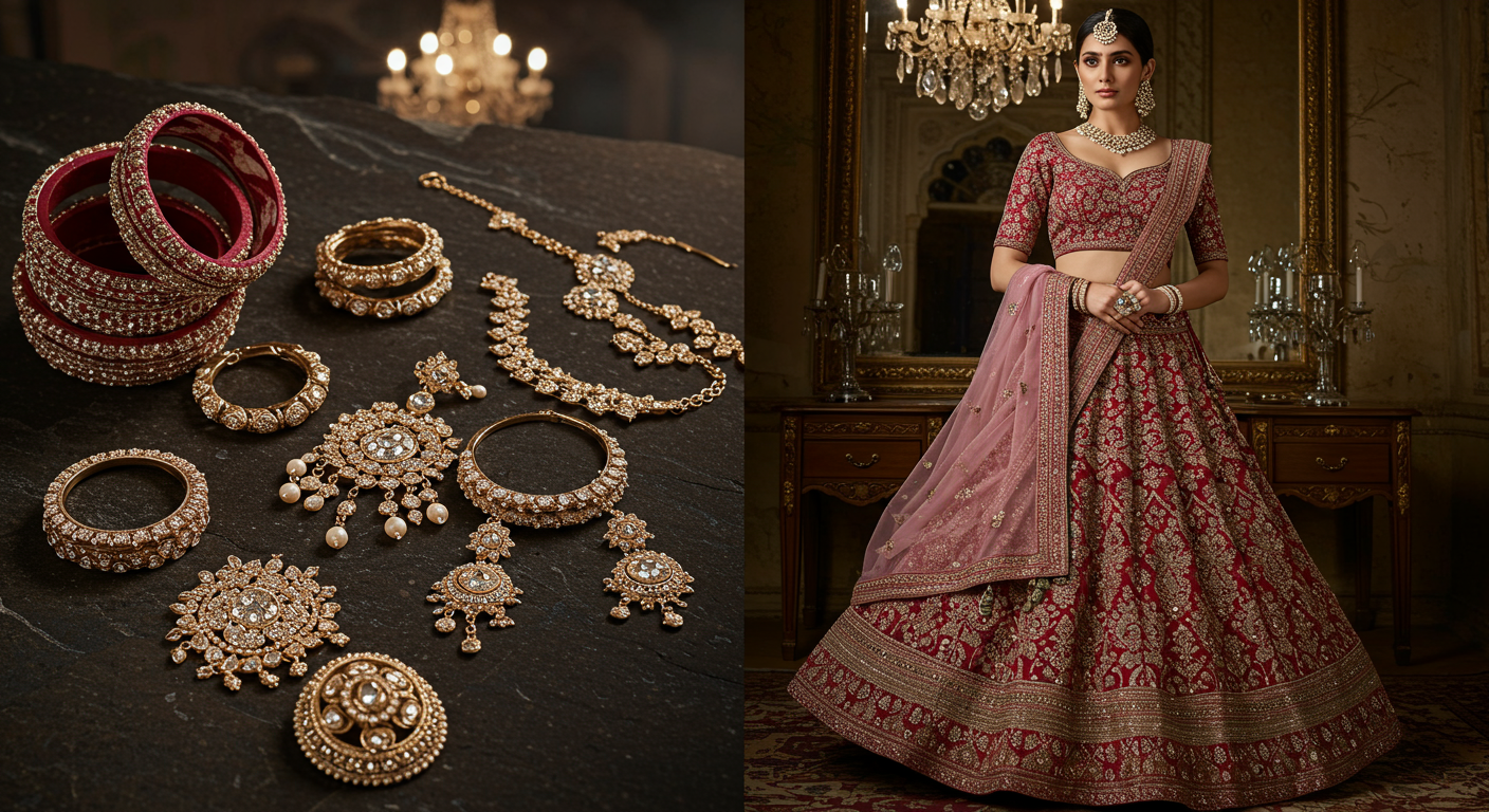 Best-Jewelry-and-Accessories-to-Pair-with-a-Bridesmaid-Lehenga