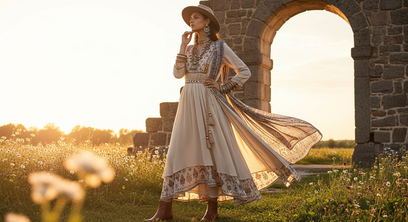 How-to-Style-a-Long-Kurti-as-a-Dress-for-a-Boho-Vibe