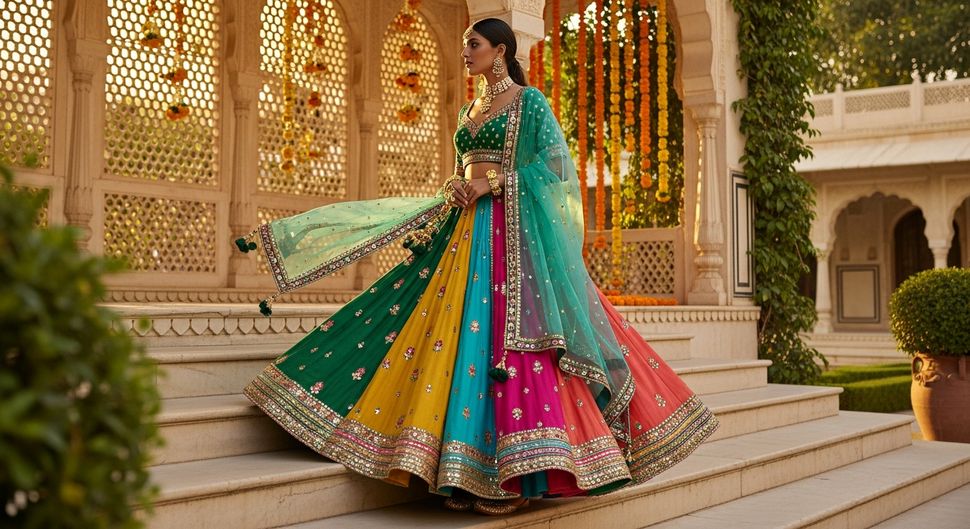 Multicolor-Lehengasnull-Vibrant-Trends-for-Mehendi-Functions