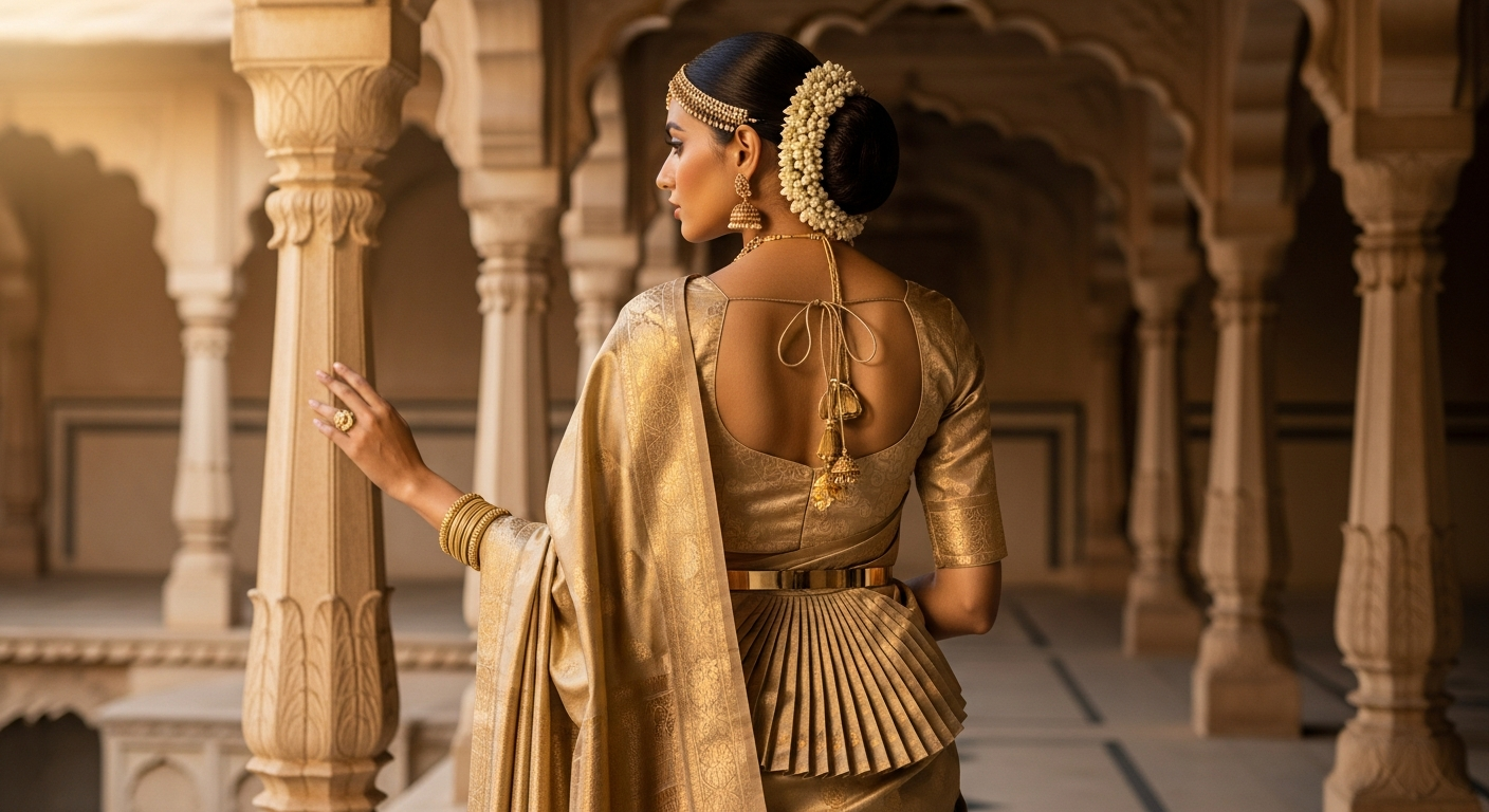Coorgi-Saree-Stylenull-How-to-Drape-a-Saree-with-Pleats-at-the-Back