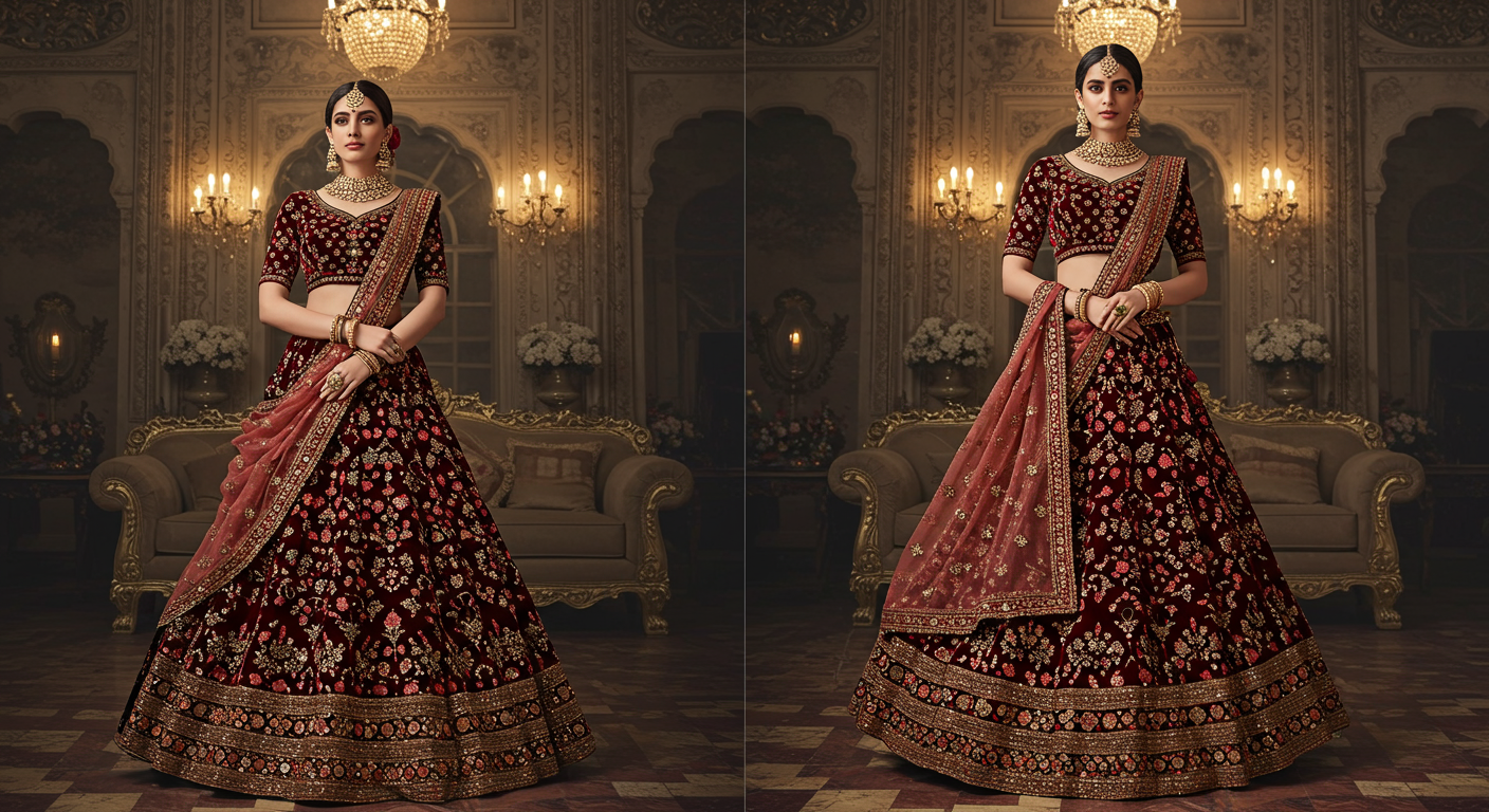 Best-Fabrics-for-Party-Wear-Lehengasnull-Velvet,-Silk,-Net-&-More