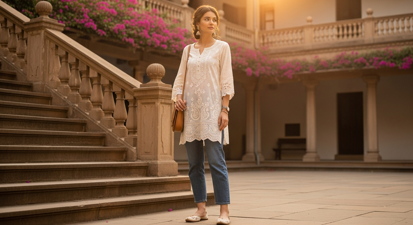 Short-Kurtis-with-Jeansnull-The-College-Girl's-Uniform