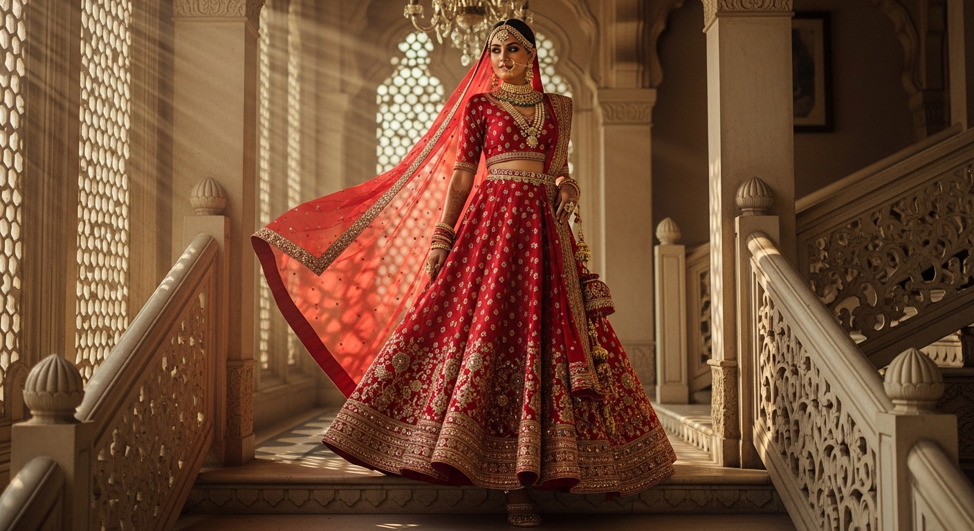 Monotone-Red-Lehengasnull-Why-the-Classic-All-Red-Look-is-Back
