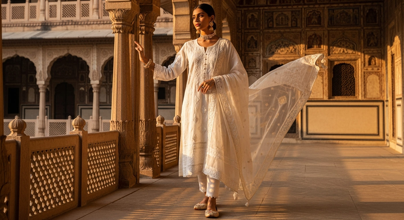 Chikankarinull-The-Elegant-White-Embroidery-of-Lucknow