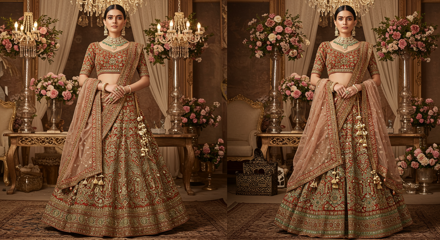 How-to-Dress-Up-a-Simple-Lehenga-for-a-Wedding-Party