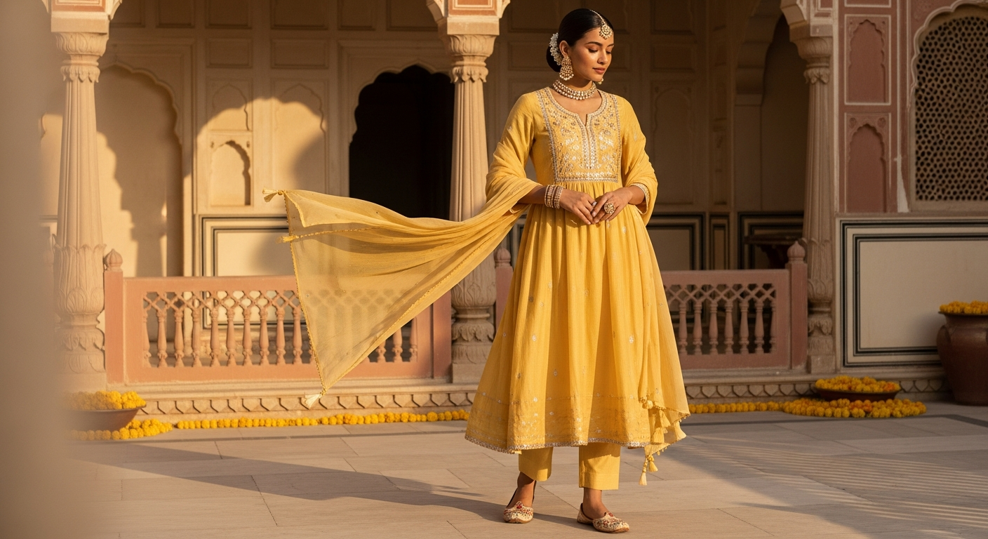 Haldi-Outfit-Ideas-for-Guestsnull-Yellow-Kurtas-Under-â‚¹2000