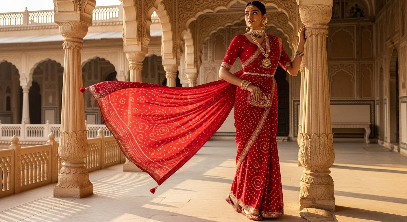Bandhani-Saree-Stylingnull-From-Rajasthan-to-Your-Wardrobe