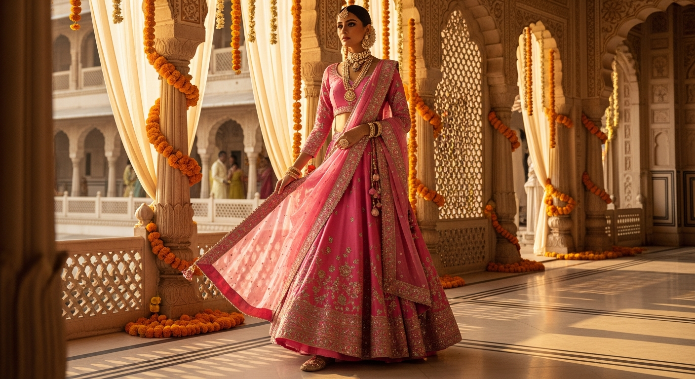 Neon-Lehengasnull-How-to-Pull-Off-Bright-Colors-at-a-Day-Wedding