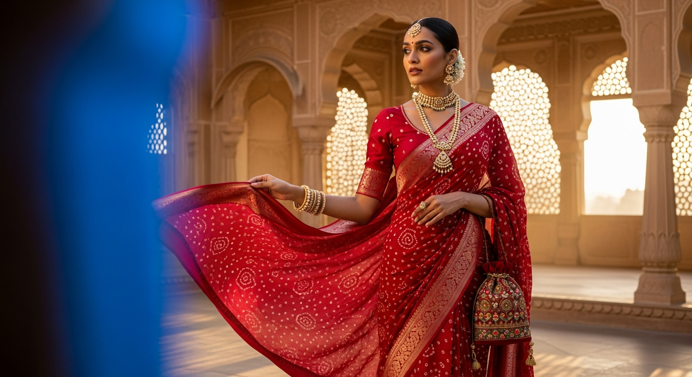 Bandhani-Saree-Stylingnull-From-Rajasthan-to-Your-Wardrobe