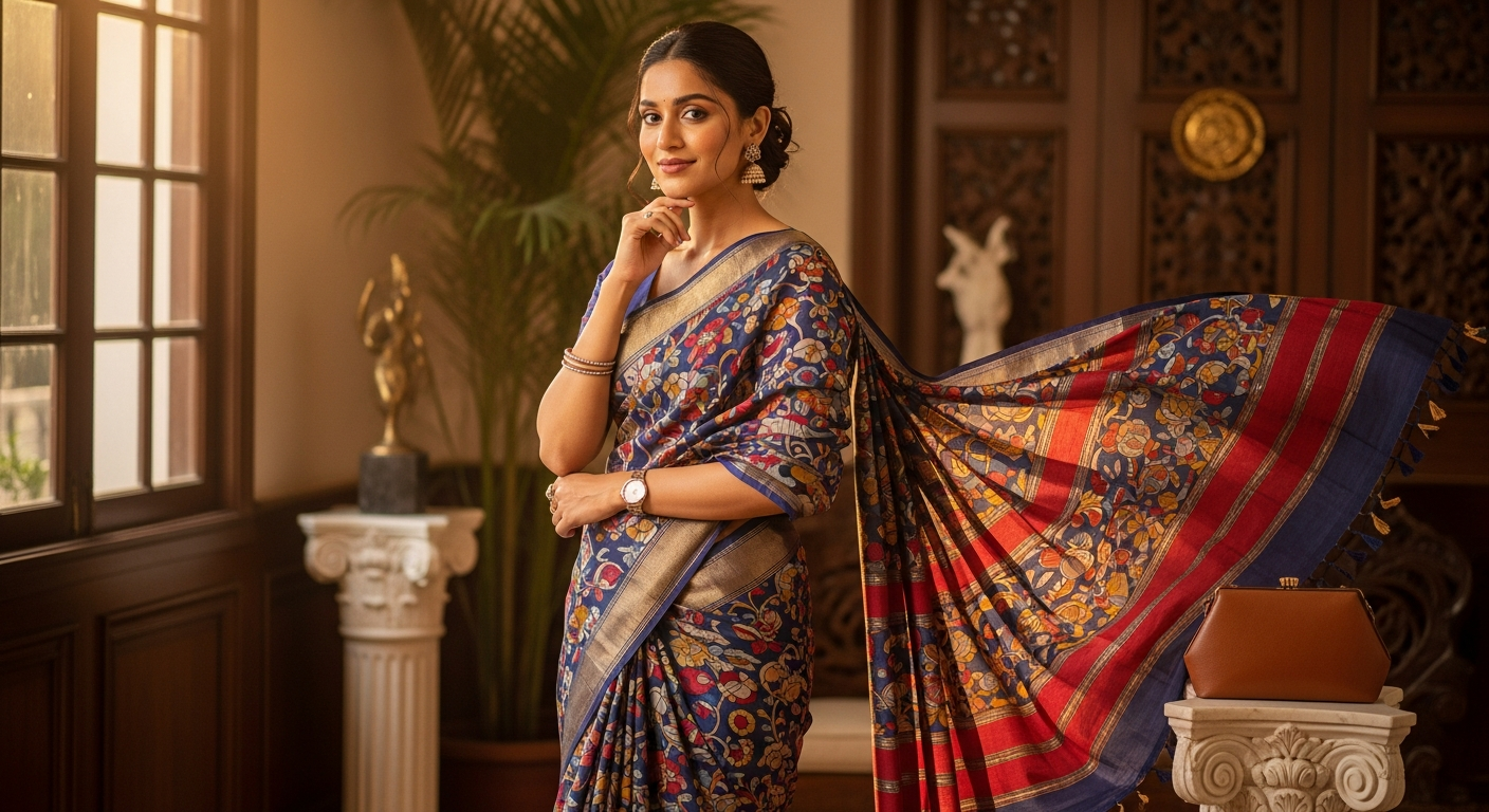 Kalamkari-Saree-Trendsnull-Wearing-Art-for-Office-and-Events