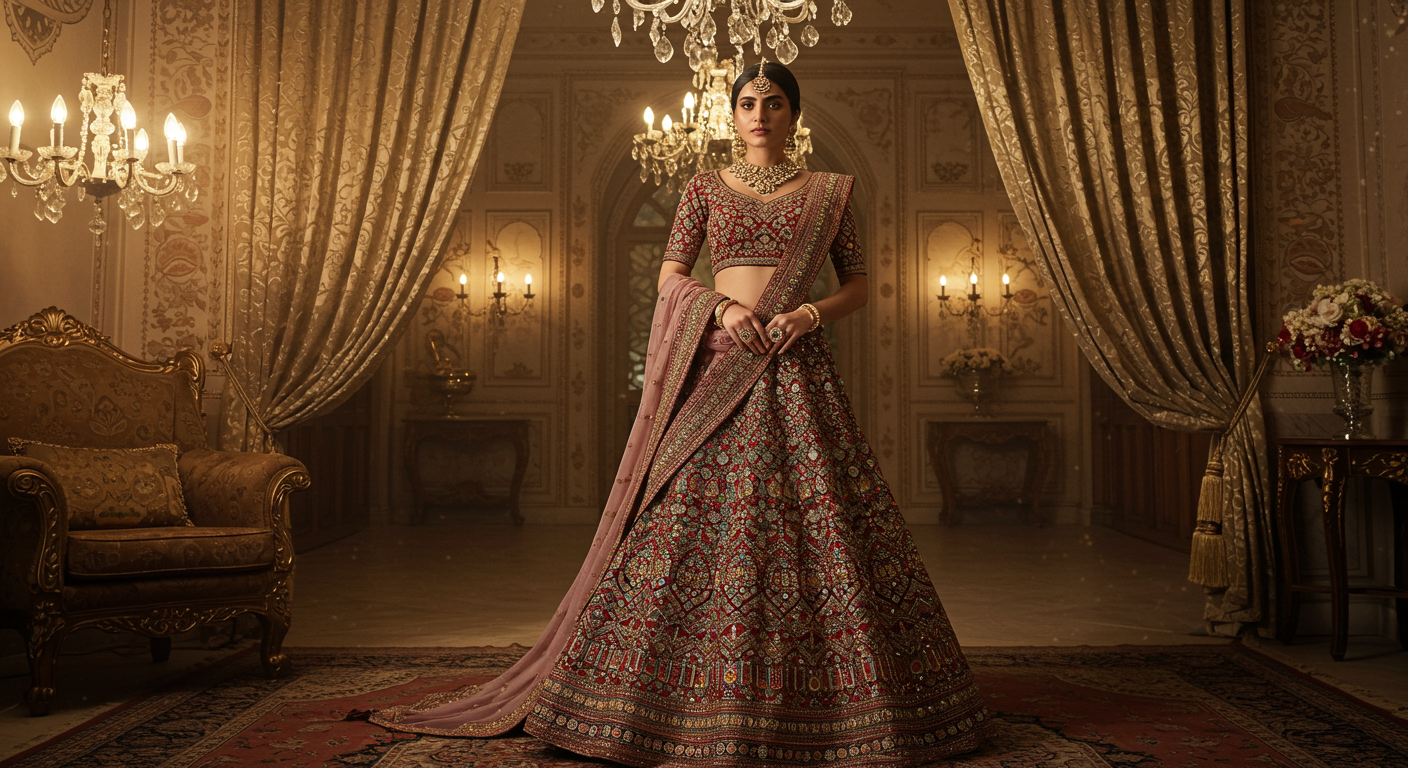 Designer-Party-Wear-Lehengas-That-Will-Make-You-the-Center-of-Attention