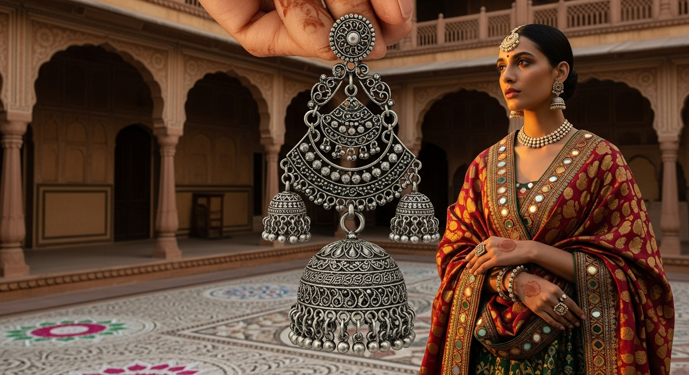 Oxidized-Jhumkasnull-The-Must-Have-Accessory-for-Navratri-Garba