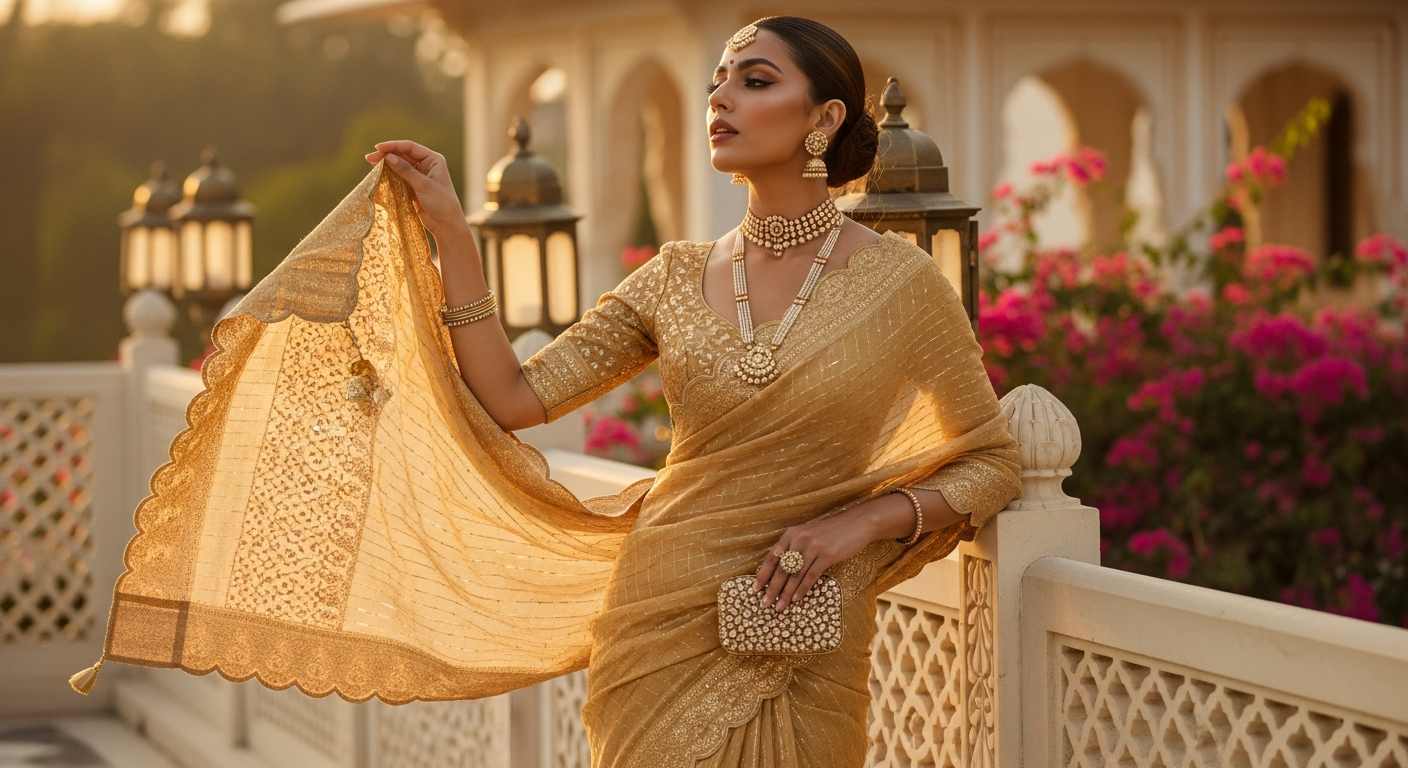 Janhvi-Kapoor's-Tissue-Saree-Stylenull-The-Golden-Hour-Look