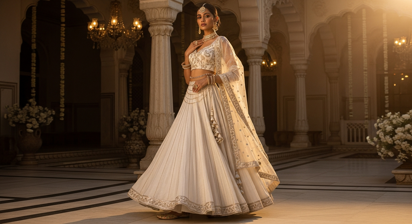 Best-Lehenga-Silhouettes-for-Pear-Shaped-Bodies-to-Balance-Hips