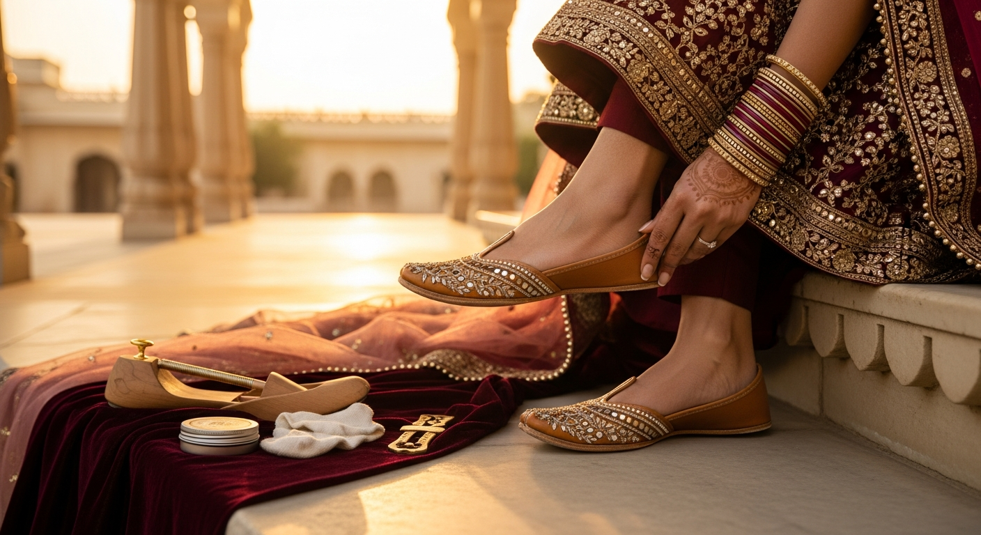 Preventing-Shoe-Bitesnull-How-to-Soften-New-Juttis-Before-a-Wedding