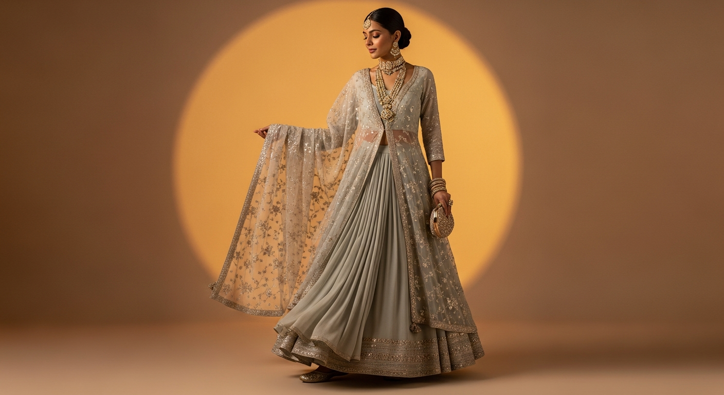 Organza-vs.-Georgettenull-Choosing-the-Right-Lightweight-Lehenga-for-Your-Sangeet