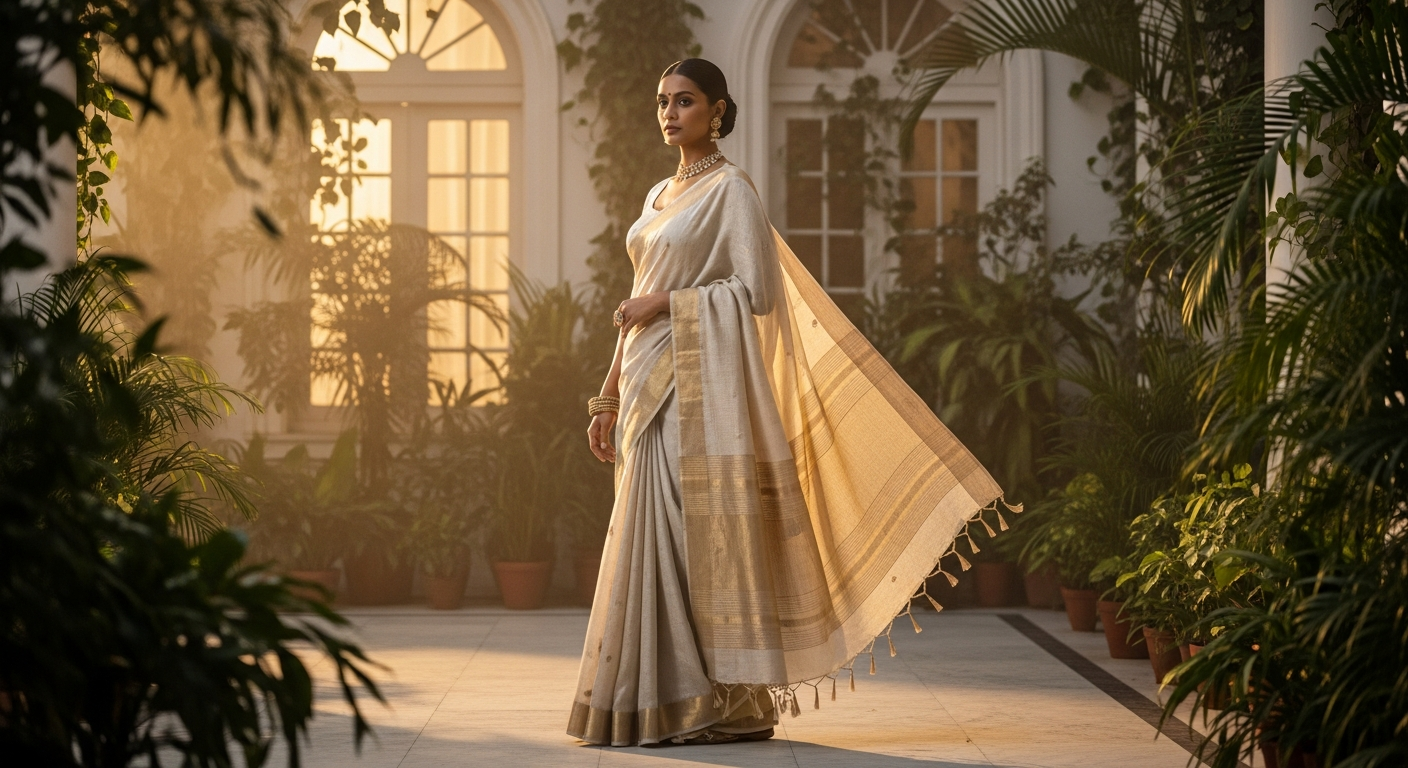 Linen-Sareesnull-The-Ultimate-Comfort-Wear-for-humid-days