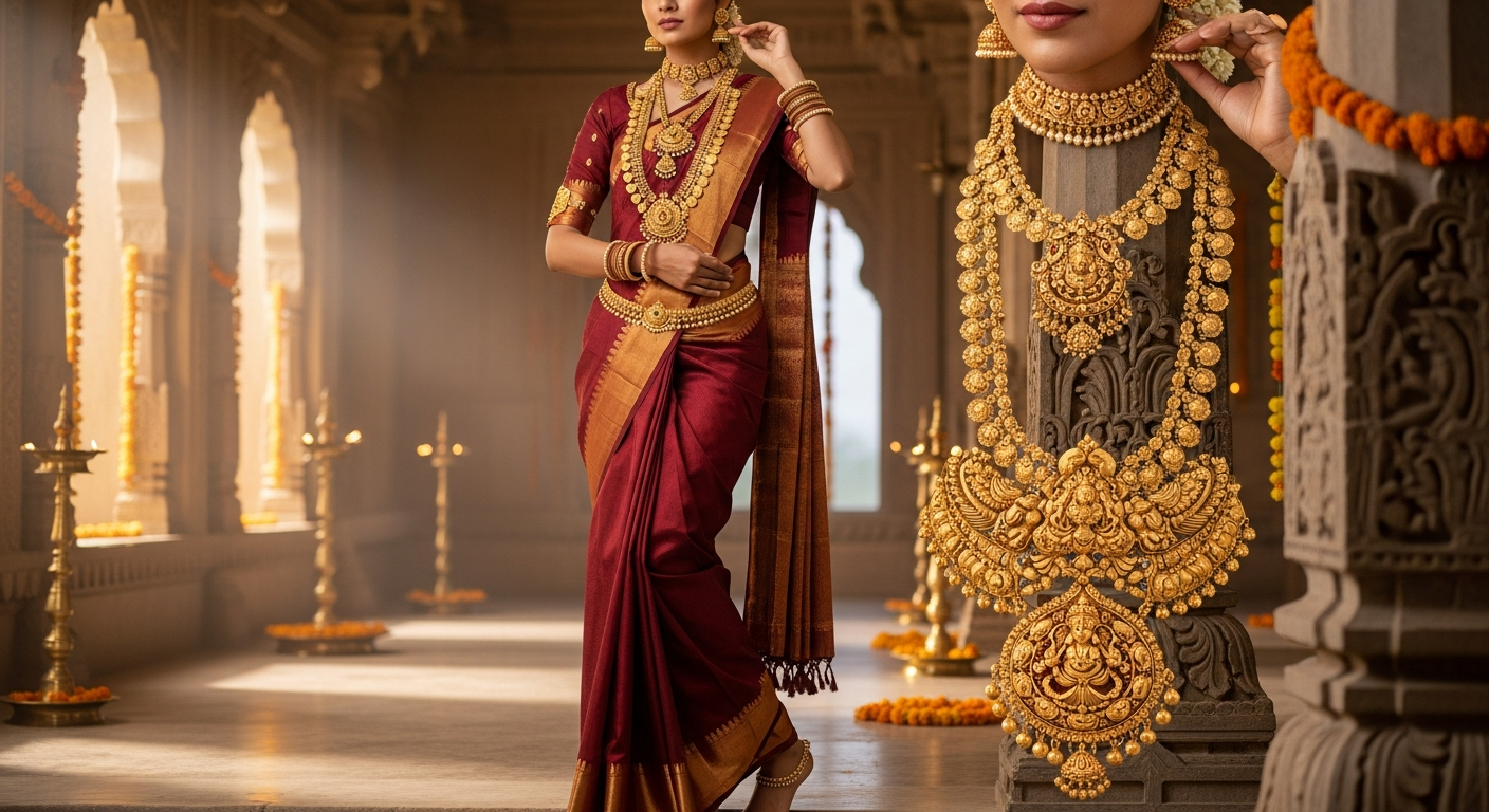 Temple-Jewelry-Guidenull-Styling-Traditional-Gold-Sets-with-Silk-Sarees