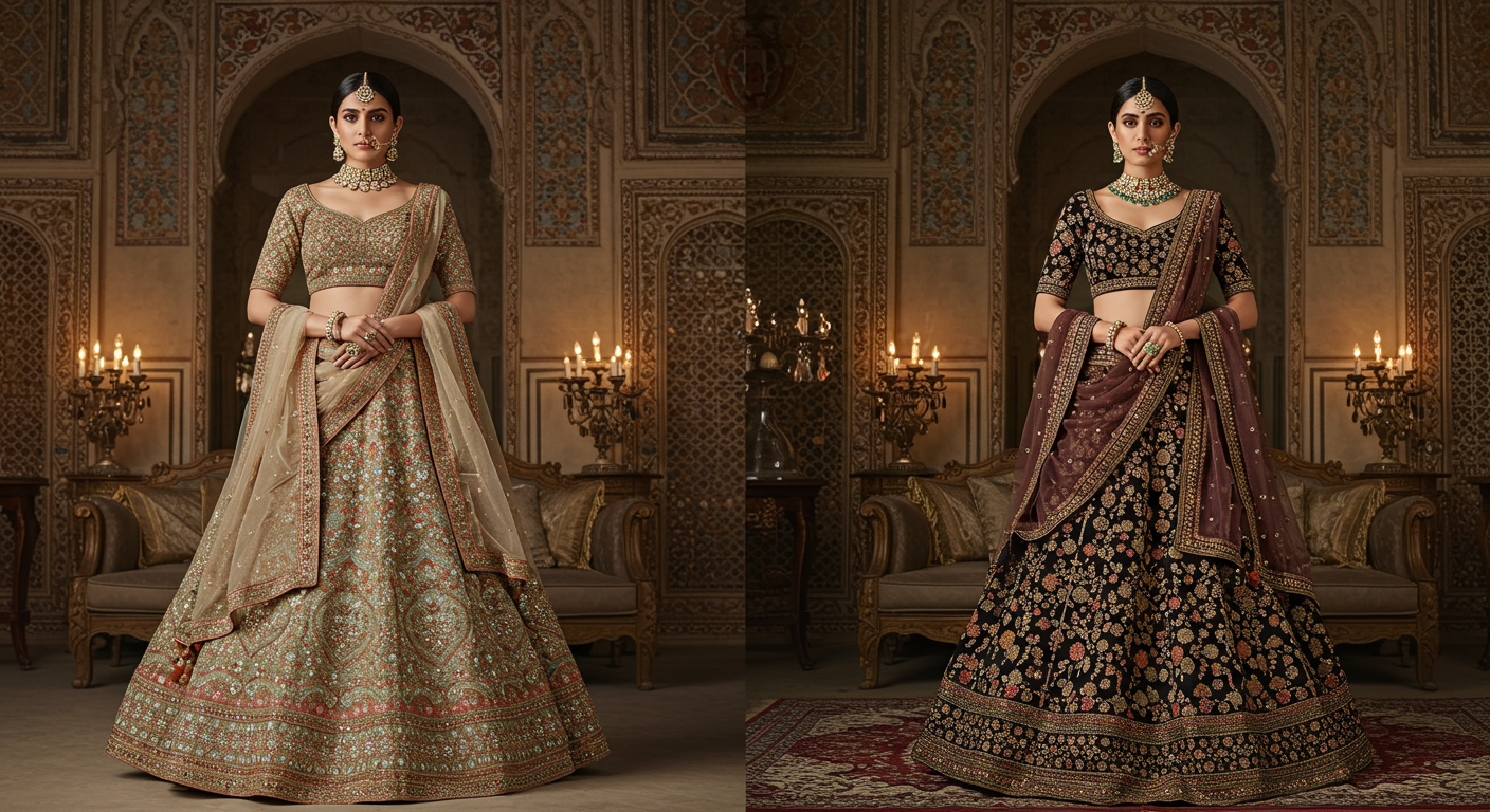 Pastel-vs.-Dark-Shadesnull-Choosing-the-Right-Color-for-Lehenga-Choli-Designs