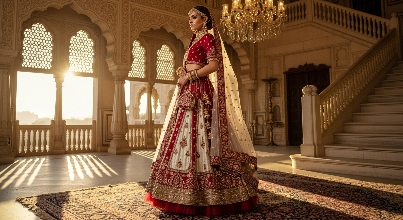 Red-and-Ivory-Bridal-Lehengasnull-The-Trending-Color-Combination-of-2025