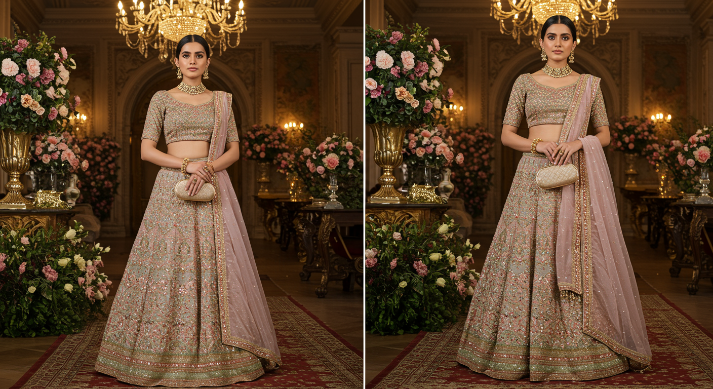 Top-10-Affordable-Bridesmaid-Lehengas-Under-₹10,000