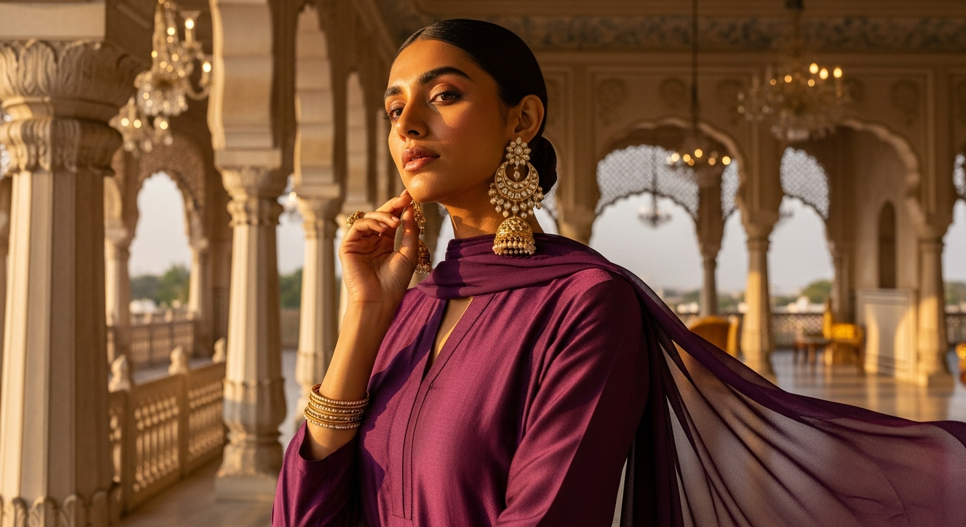 Chandbali-Stylingnull-Pairing-Large-Earrings-with-Simple-Kurtas