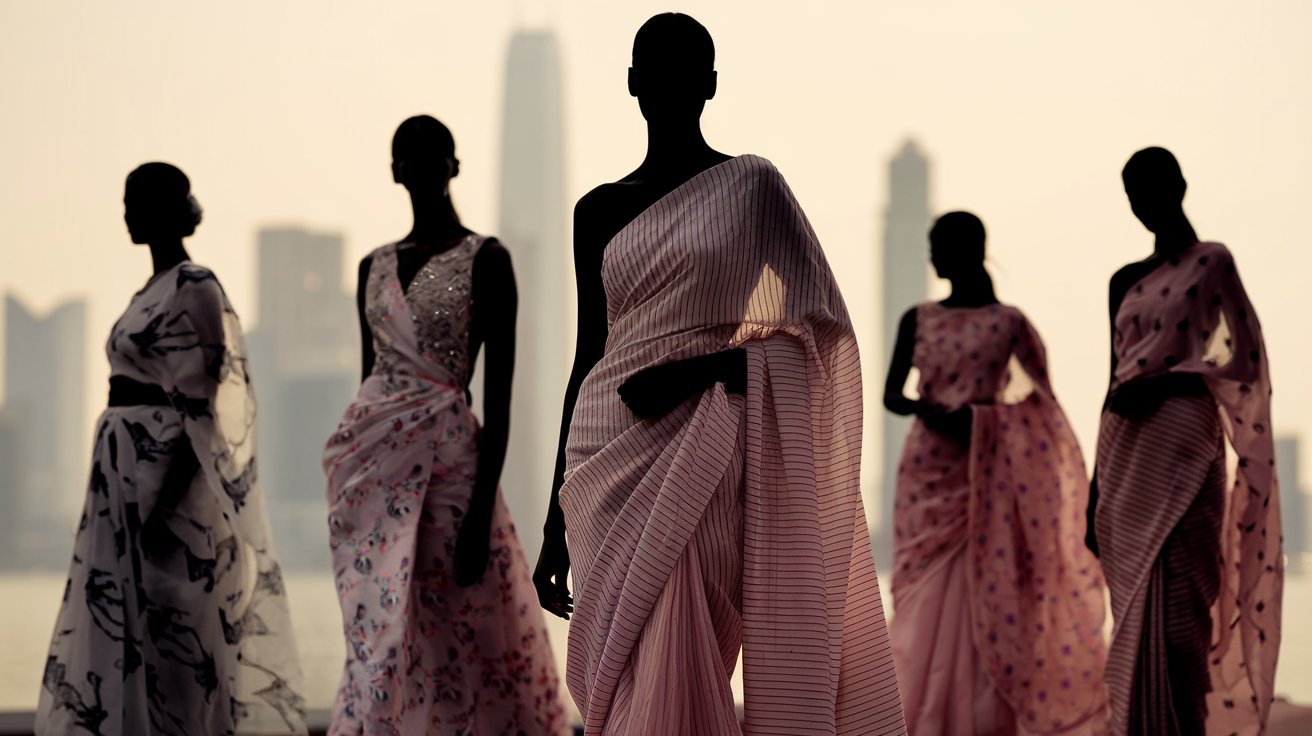 Modern Silhouettes in Designer Sarees