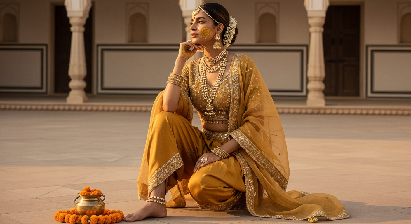 Dhoti-Pants-with-Crop-Topsnull-The-Ultimate-Haldi-Outfit-for-Bridesmaids