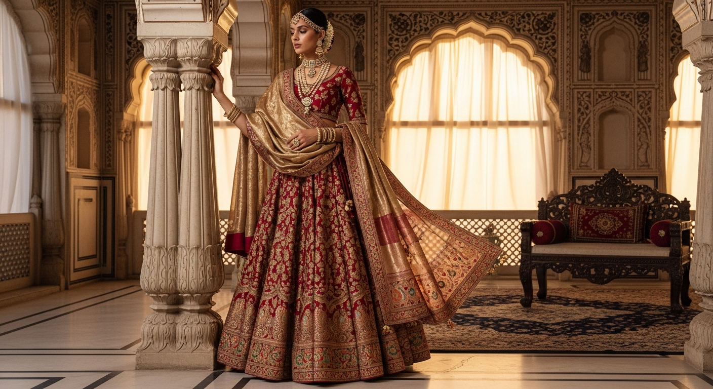 Banarasi-Lehengasnull-A-Timeless-Heritage-Choice-for-the-Classic-Bride