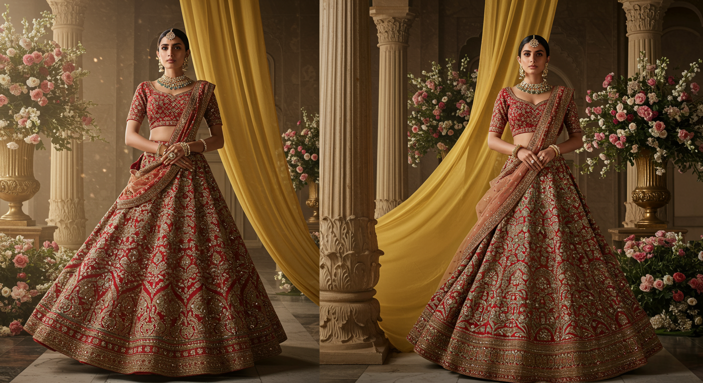 Traditional-vs.-Modernnull-Choosing-the-Right-Lehenga-for-a-Wedding-Party