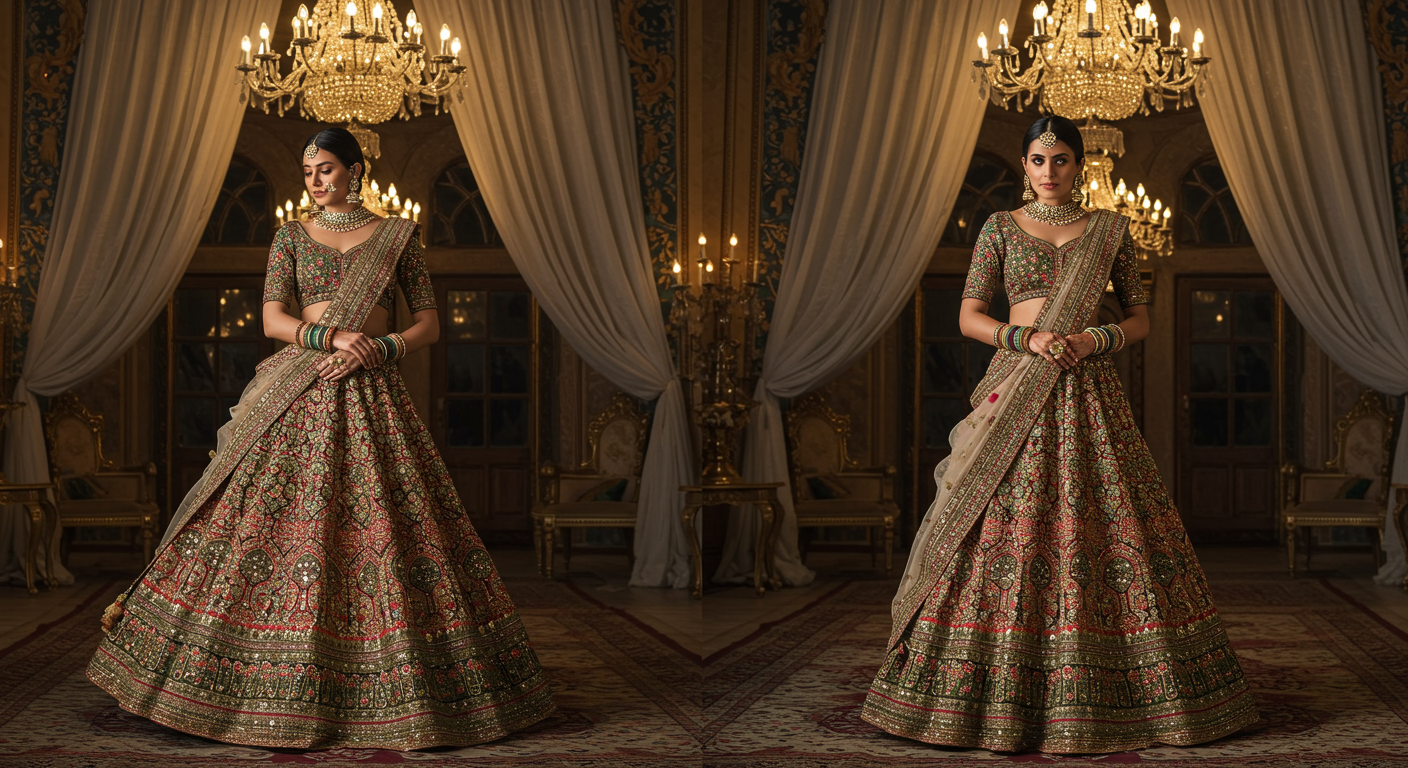 Stunning-Lehenga-Styles-for-a-Wedding-Party