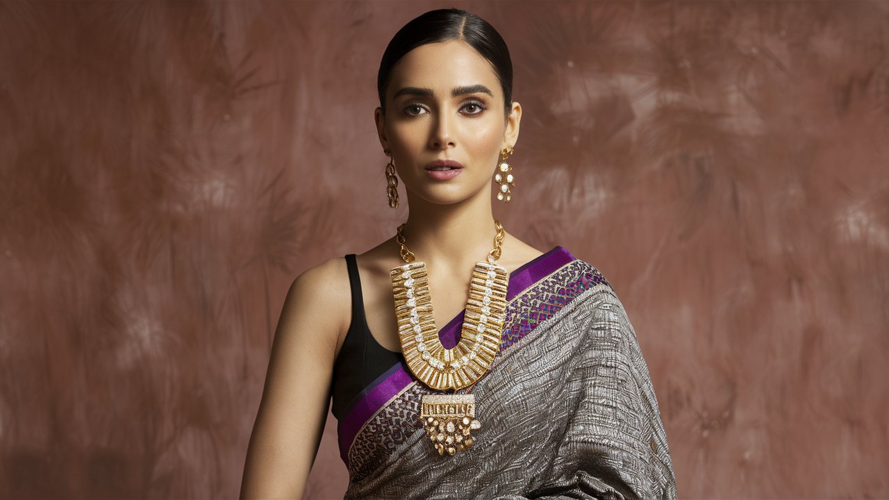 Designer Saree Jewelry Inspiration: Statement Necklaces and Earrings