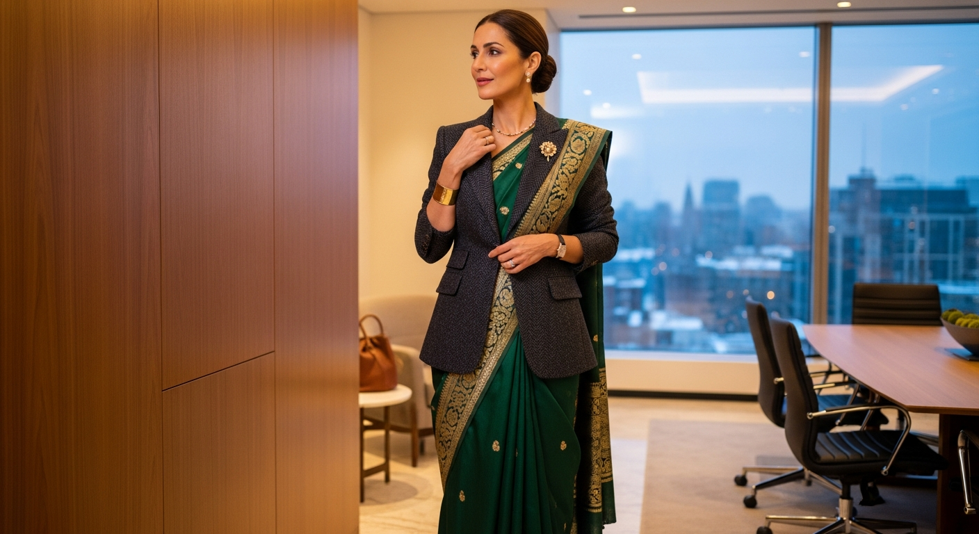 Saree-with-Blazernull-The-Boss-Lady-Look-for-Winter-Offices