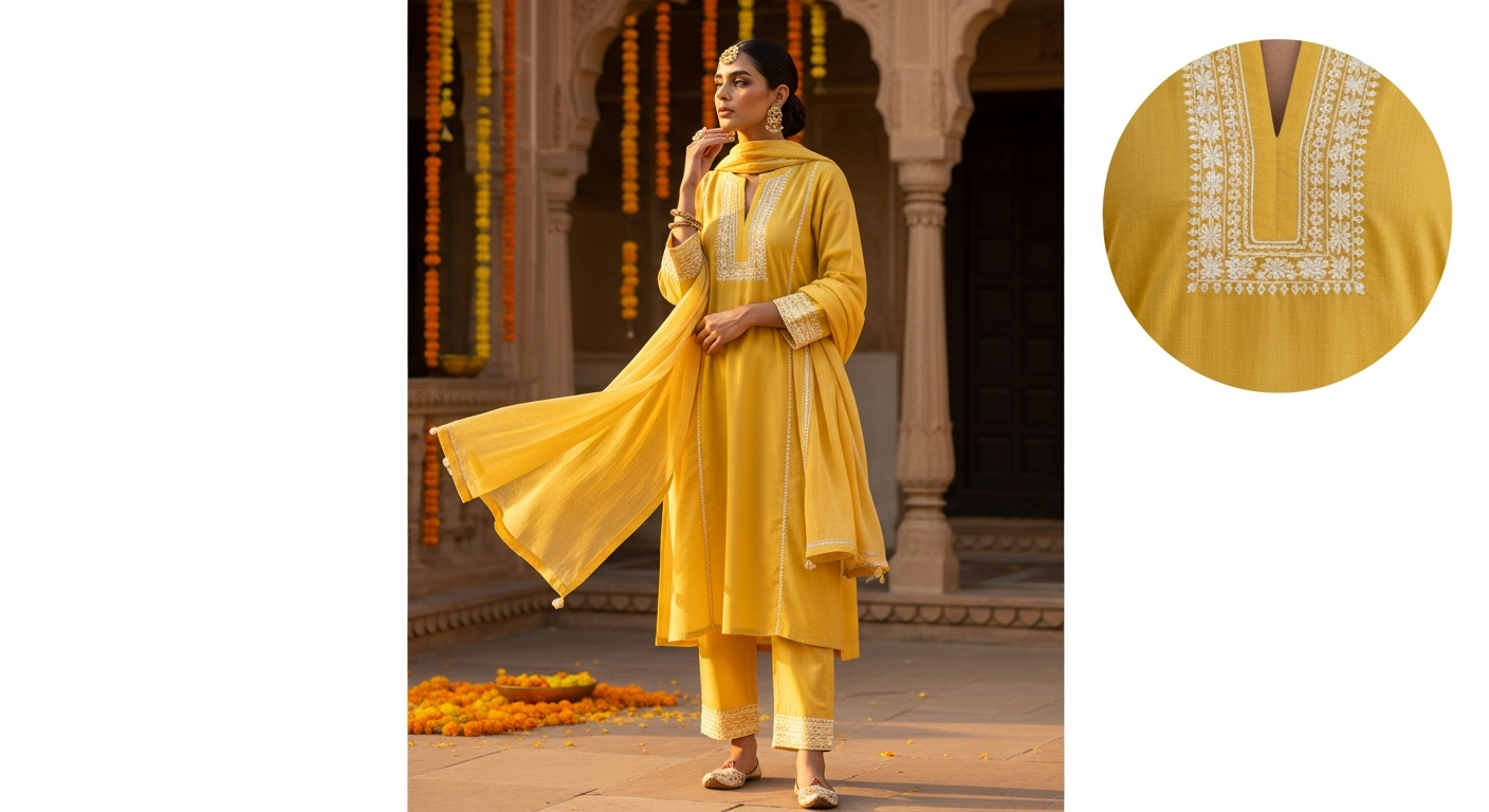 Affordable-Haldi-Outfitsnull-Yellow-Kurtas-Under-â‚¹2000