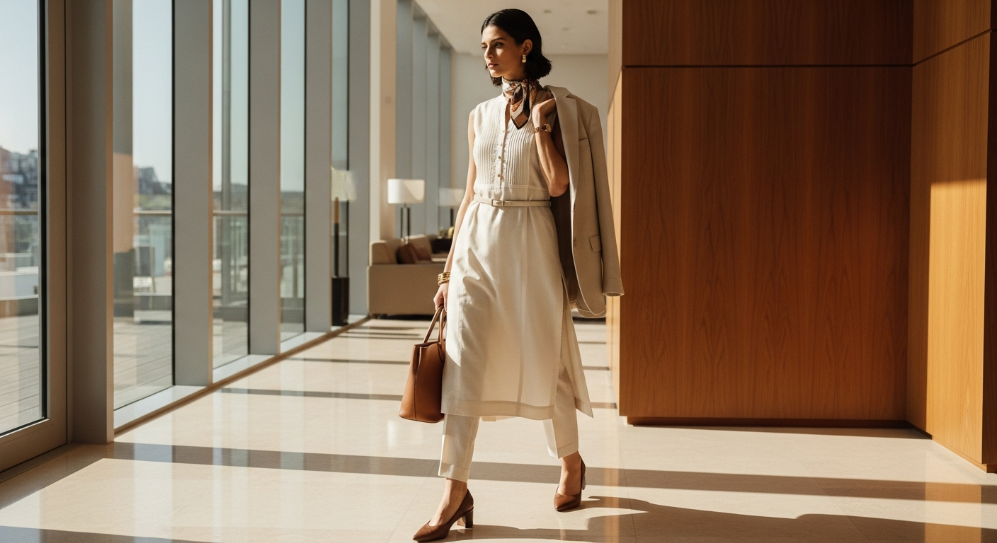 Sleeveless-Kurtasnull-How-to-Style-Them-for-Office-Without-Looking-Casual