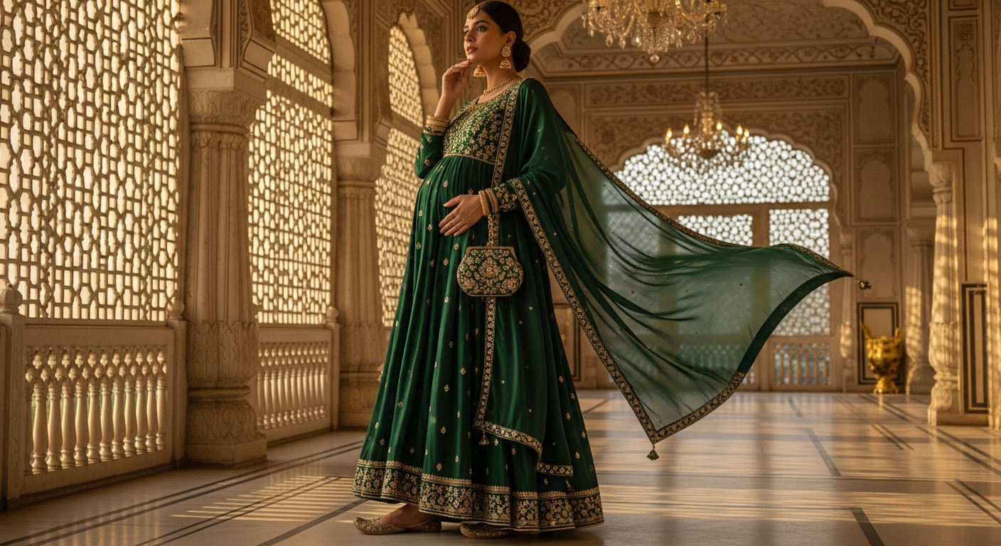 Maternity-Ethnic-Wearnull-Stylish-Anarkalis-for-the-Mom-to-Be
