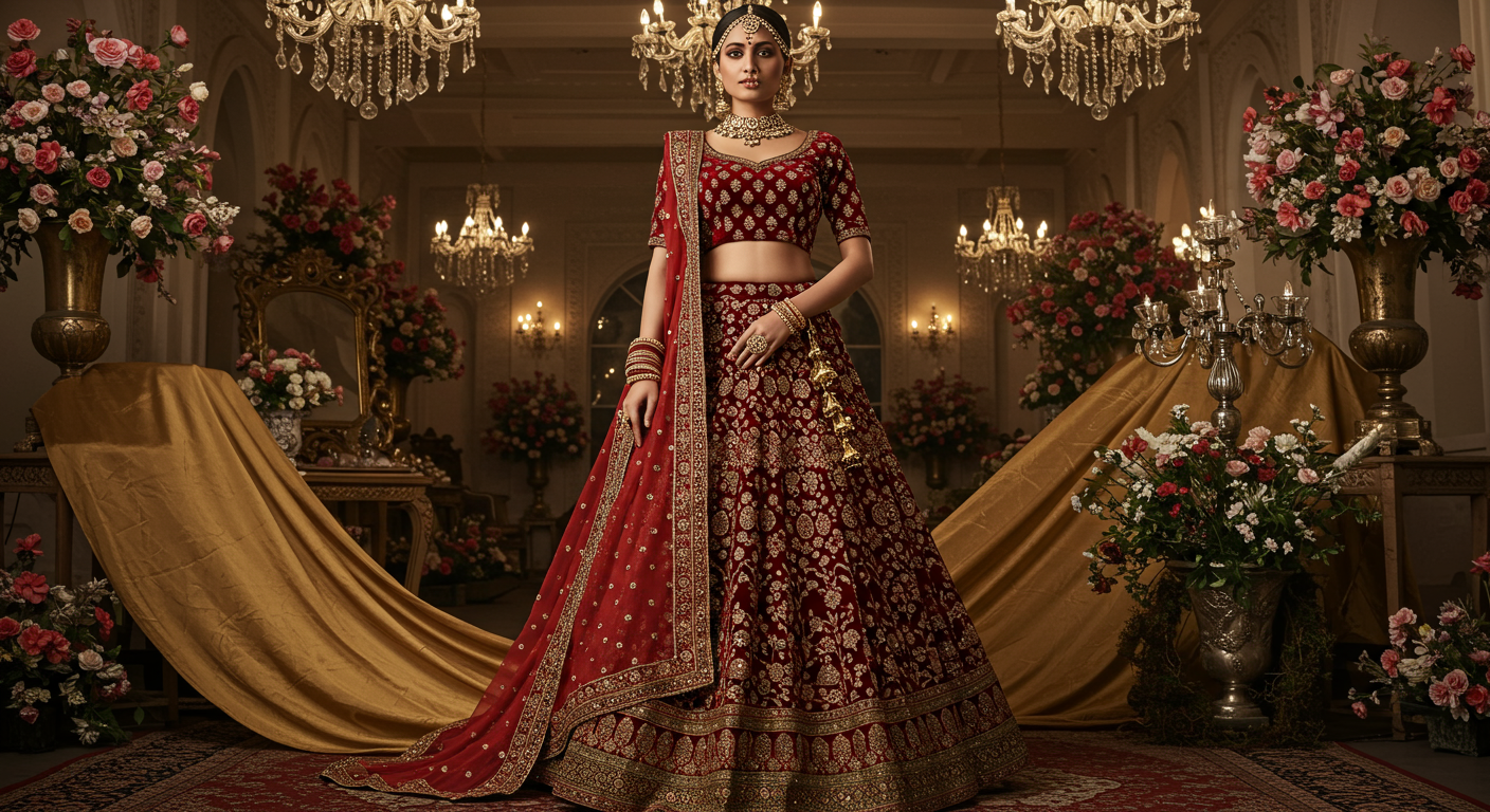 Velvet-vs.-Silknull-Which-Fabric-Works-Best-for-Lehenga-Choli-Designs?