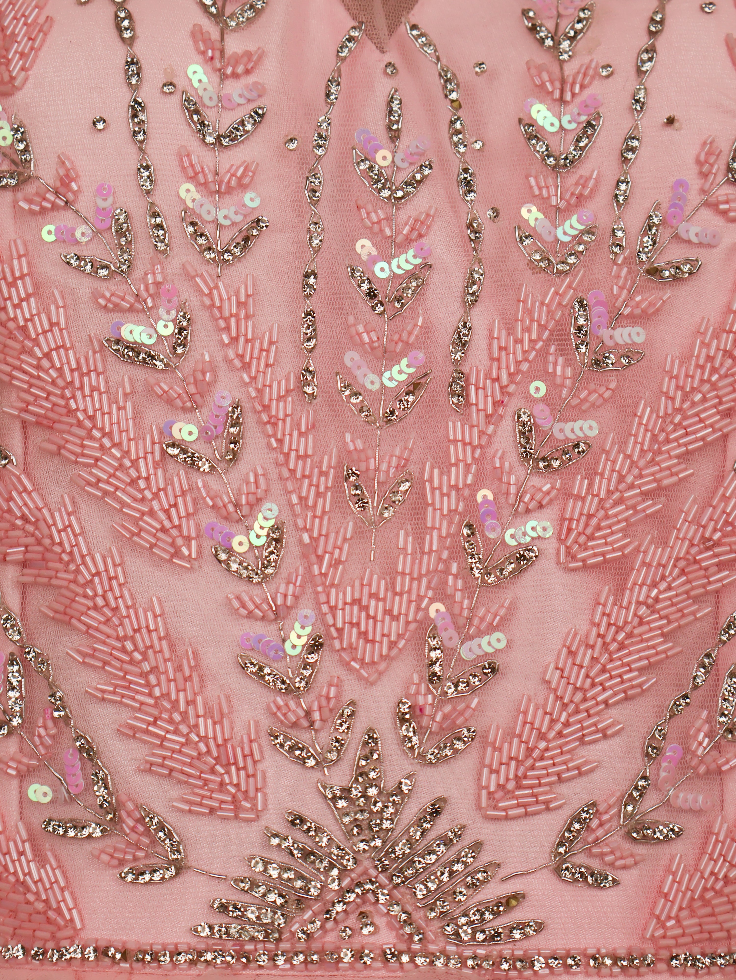 Pink Gown with Cut Dana & Sequin Work by Shreekama