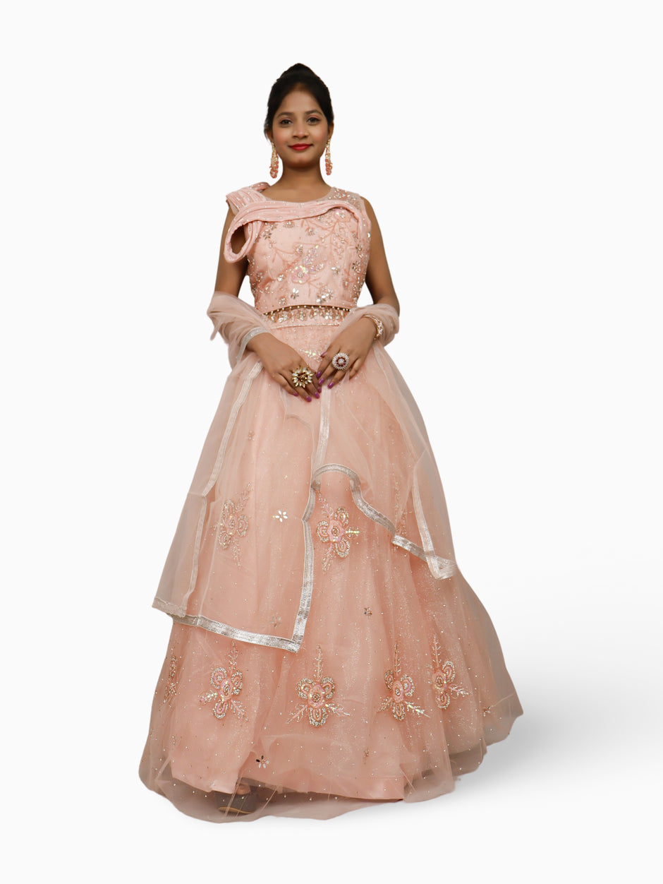 Gown with Stone Work & Embroidery by Shreekama