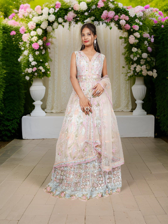 Gown with Glitter & Shimmery effect for Women by Shreekama